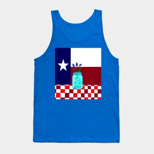 Texas State Flower and Texas Flag Vintage Tank Top